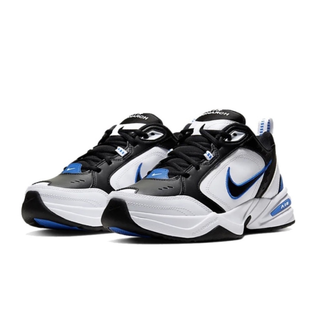 Nike Air Monarch IV Black White Royal Blue women’s 8.5 / Men’s 7